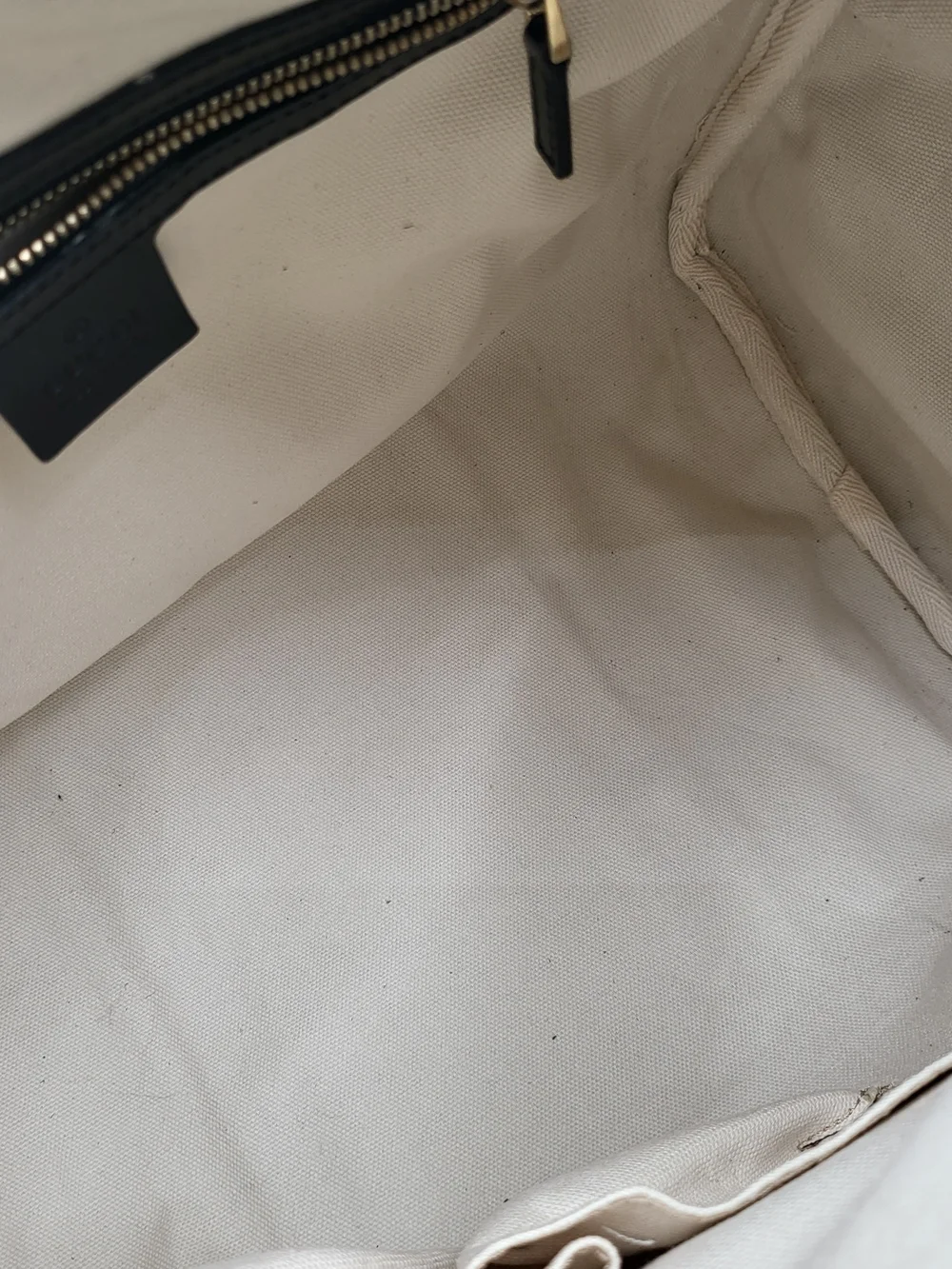 GUCCI Monogram Selleria Calfskin Vintage Web Medium Boston Black, Auth. w/COA..